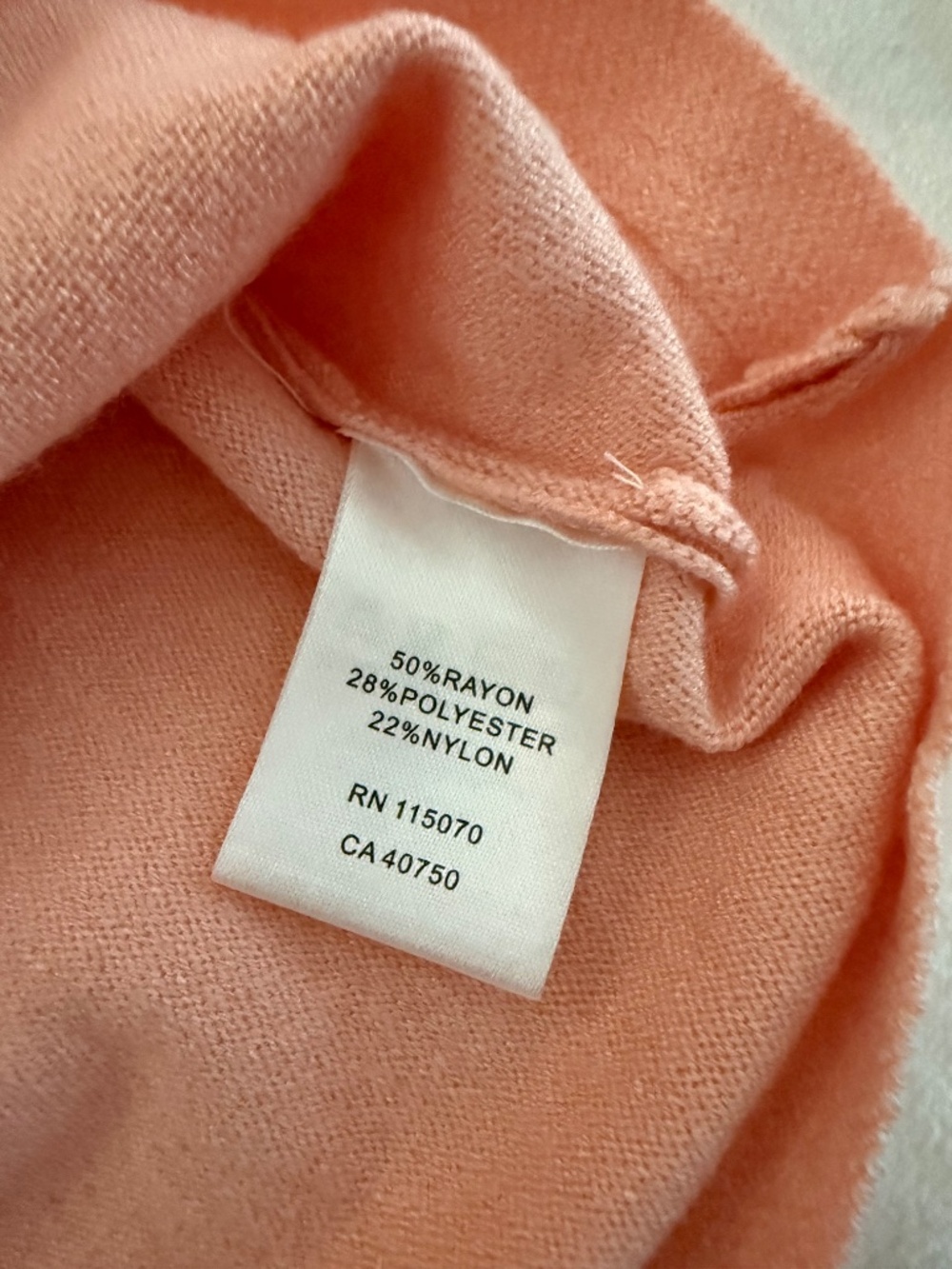 Nina Leonard Soft Floral Tunic Sweater 1X NWOT Peach Lightweight - Picture 14 of 16